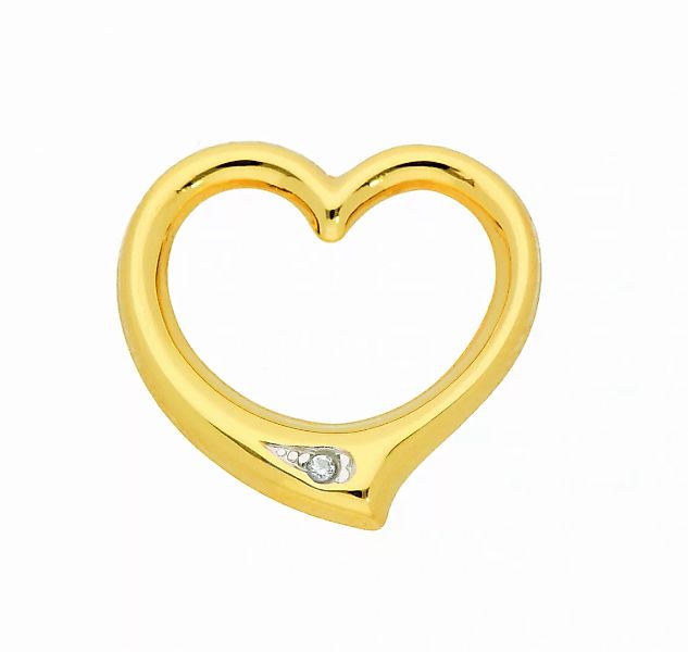 Adelia´s Kette mit Anhänger "585 Gold Anhänger Swingheart mit Diamant", Sch günstig online kaufen