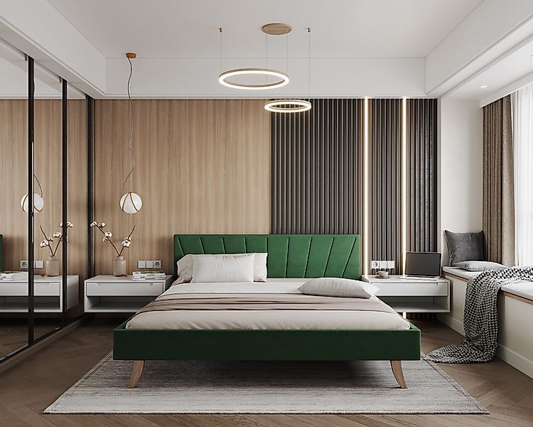 thematys Polsterbett Bett Stauraumbett aus Velours günstig online kaufen