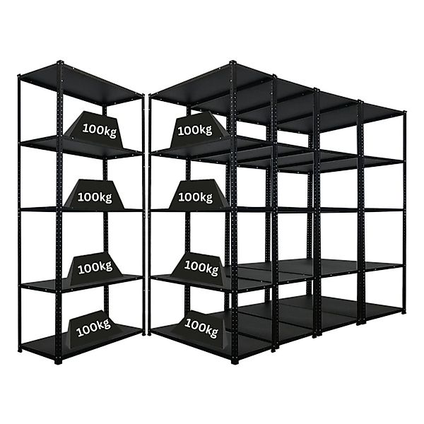 PROREGAL Mega Deal 5x Schraubregal Haldor HxBxT 180x90x40cm Fachlast 100 kg günstig online kaufen