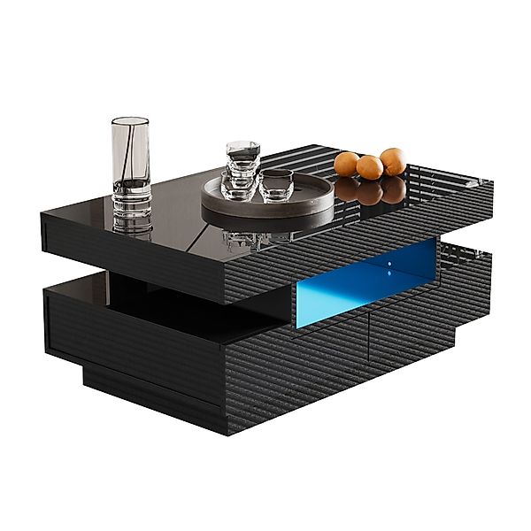 OKWISH Couchtisch Sofatisch Beistelltisch (4 Schubladen vorne und hinten), günstig online kaufen