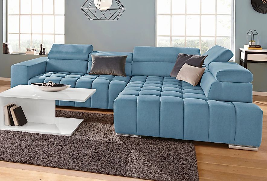 exxpo - sofa fashion Ecksofa »Elias, aktuelle Kreuzsteppung im Sitz, bequem günstig online kaufen