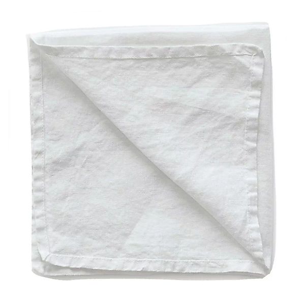 Washed linen Serviette Bleached white günstig online kaufen