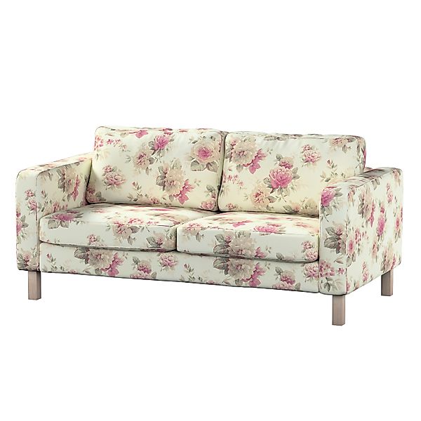 Bezug für Karlstad 2-Sitzer Sofa nicht ausklappbar, beige- rosa, Sofahusse, günstig online kaufen