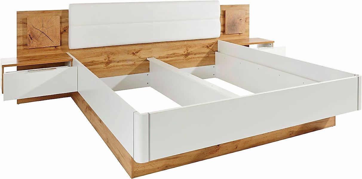 Schlafkontor Bettanlage »Capri«, mit 2 Nachttischen und integrierter LED-Be günstig online kaufen
