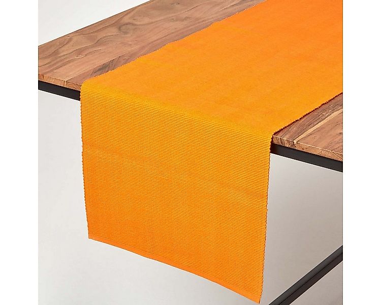 Homescapes Tischläufer Tischläufer aus 100% Baumwolle, orange günstig online kaufen