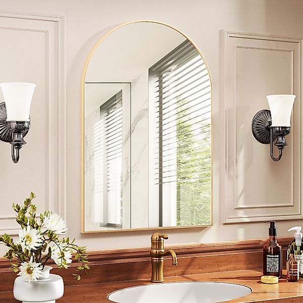 TLGREEN Wandspiegel (Bogen Wandspiegel mit Gold, günstig online kaufen