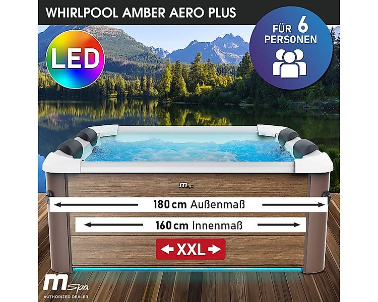 BRAST Whirlpool MSpa Oslo & Amber Aero Plus mit Fester Außenwand inkl. LED- günstig online kaufen