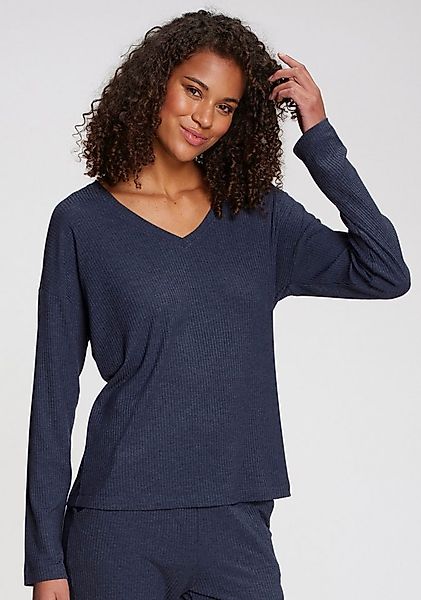 s.Oliver Pyjamaoberteil (1-teilig) aus weicher Rippqualität günstig online kaufen