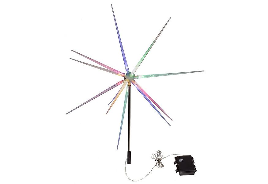 Out of the Blue LED Dekolicht 3er Set 14 LEDs Gartenstecker Stern bunt Time günstig online kaufen