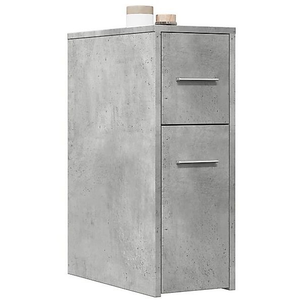 vidaXL Aktenschrank Badschrank Schmal mit Rollen Betongrau Spanplatte günstig online kaufen