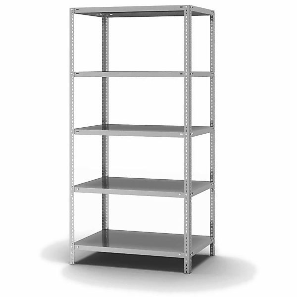 PROREGAL Edelstahlregal Schraubsystem HxBxT 200 x 100 x 60 cm 5 Ebenen Fach günstig online kaufen