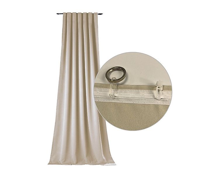 novumfix Verdunkelungsvorhang Sunout/15 beige Thermovorhang XXL Kräuselband günstig online kaufen