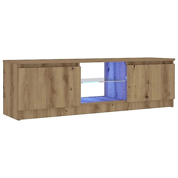 vidaXL TV-Schrank mit LED-Leuchten Artisan-Eiche 120x30x36 cm 856348 günstig online kaufen