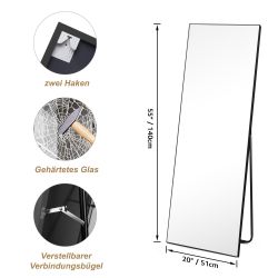 HORLIMER Ganzkörperspiegel Flexibler Standspiegel Wandspiegel, Klare günstig online kaufen