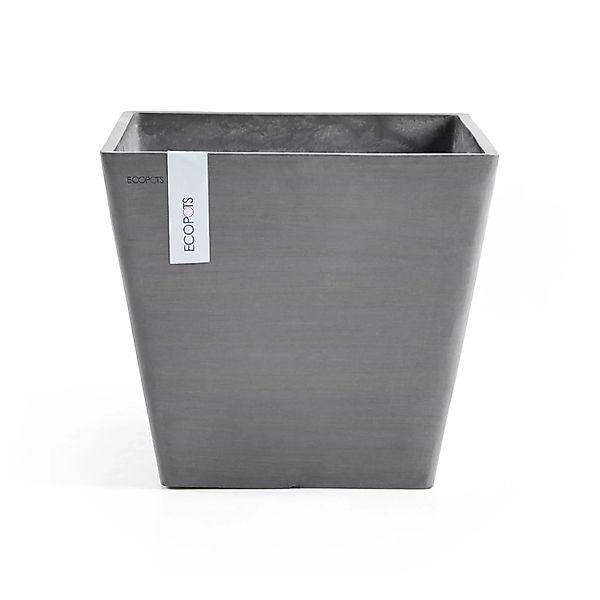 Ecopots Pflanztopf Rotterdam Grau (HxBxT) 26 x 30 x 30 cm günstig online kaufen