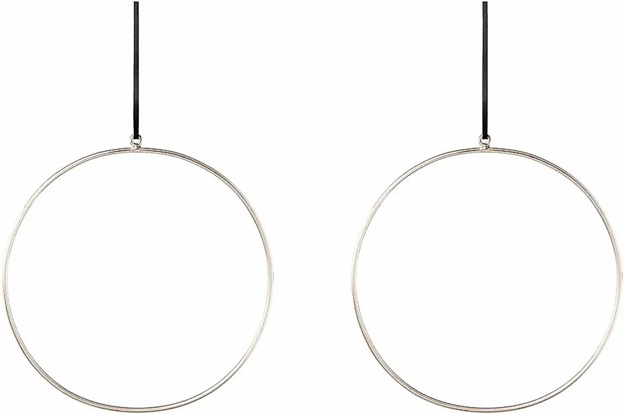 Creativ deco Dekohänger Metallring mit hochwertigem Lederband, Ø 30 cm günstig online kaufen
