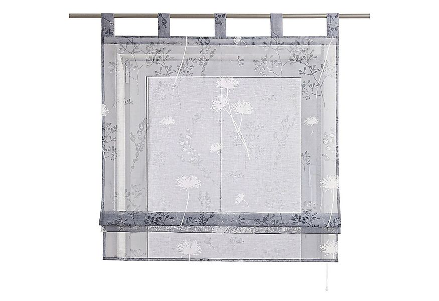 Joyswahl Raffrollo, mit Schlaufen, Leinenoptik, Landhaus Küche Gardine günstig online kaufen