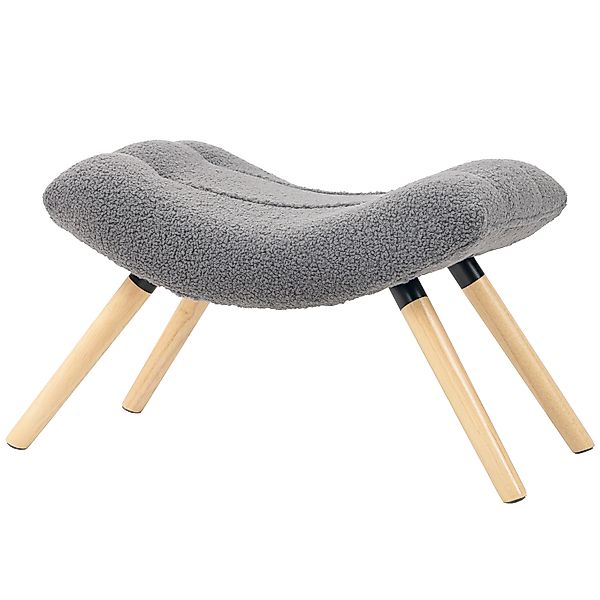 HOMCOM Sitzhocker, Fußhocker mit Berberfleece-Stoff, Polsterhocker bis 120 günstig online kaufen
