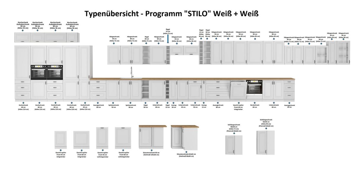 Küchen-Preisbombe Winkelküche STILO 350x210 cm Küche günstig online kaufen