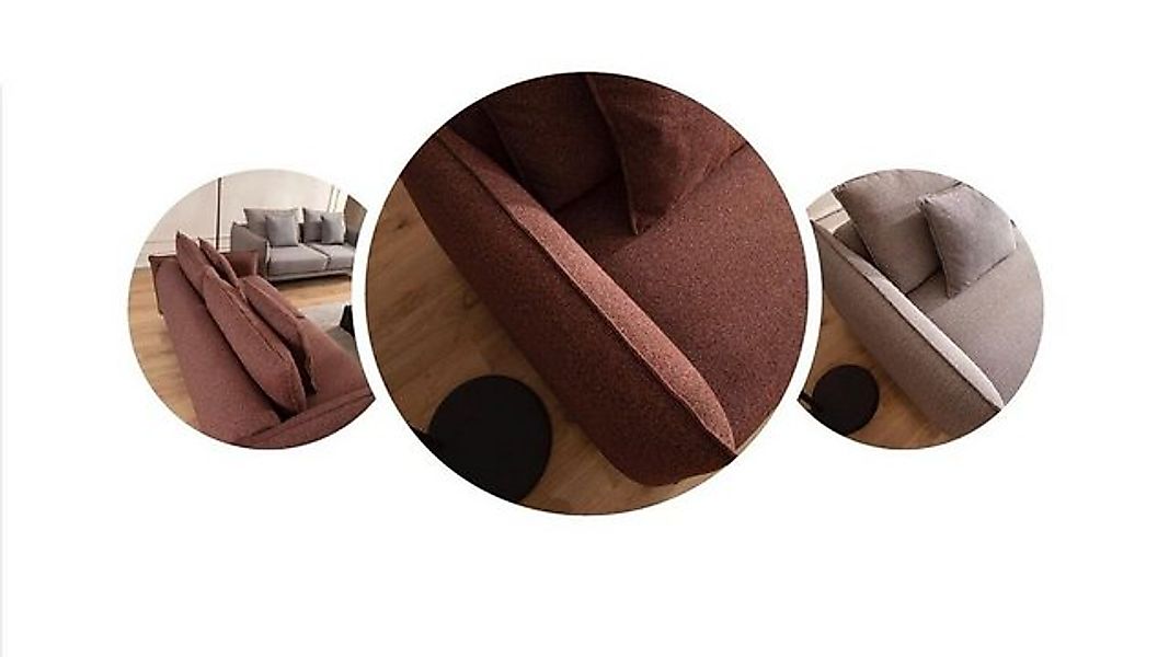 JVmoebel Loungesofa Wohnzimmer Sofa Couch Möbel Einrichtung Couch braun Sof günstig online kaufen