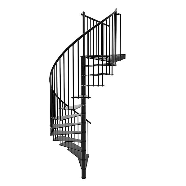 Minka Spindeltreppe Portofino Schwarz 120 cm Raumhöhe bis 300 cm günstig online kaufen