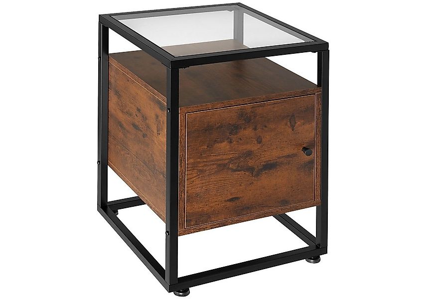 tectake Nachttisch Beistelltisch Dudley 40x43x60,5cm (1-St., 3 tlg), Kantig günstig online kaufen