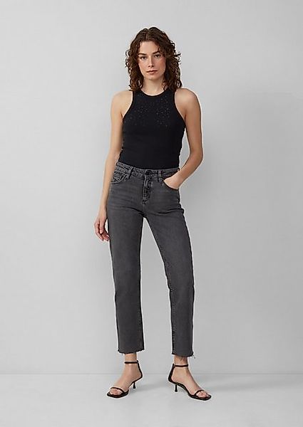 QS 7/8-Hose Ankle-Jeans Catie / Slim Fit / Mid Rise / Straight Leg günstig online kaufen