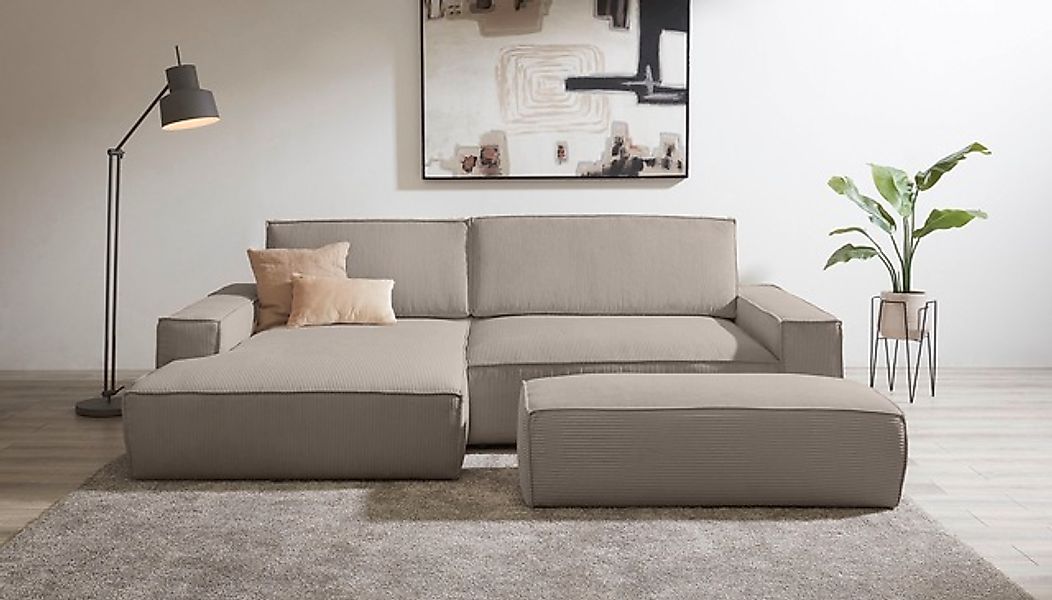Home affaire Polsterecke »NEU: SHERWOOD XXL tief, L-Form mit Schlaffunktion günstig online kaufen