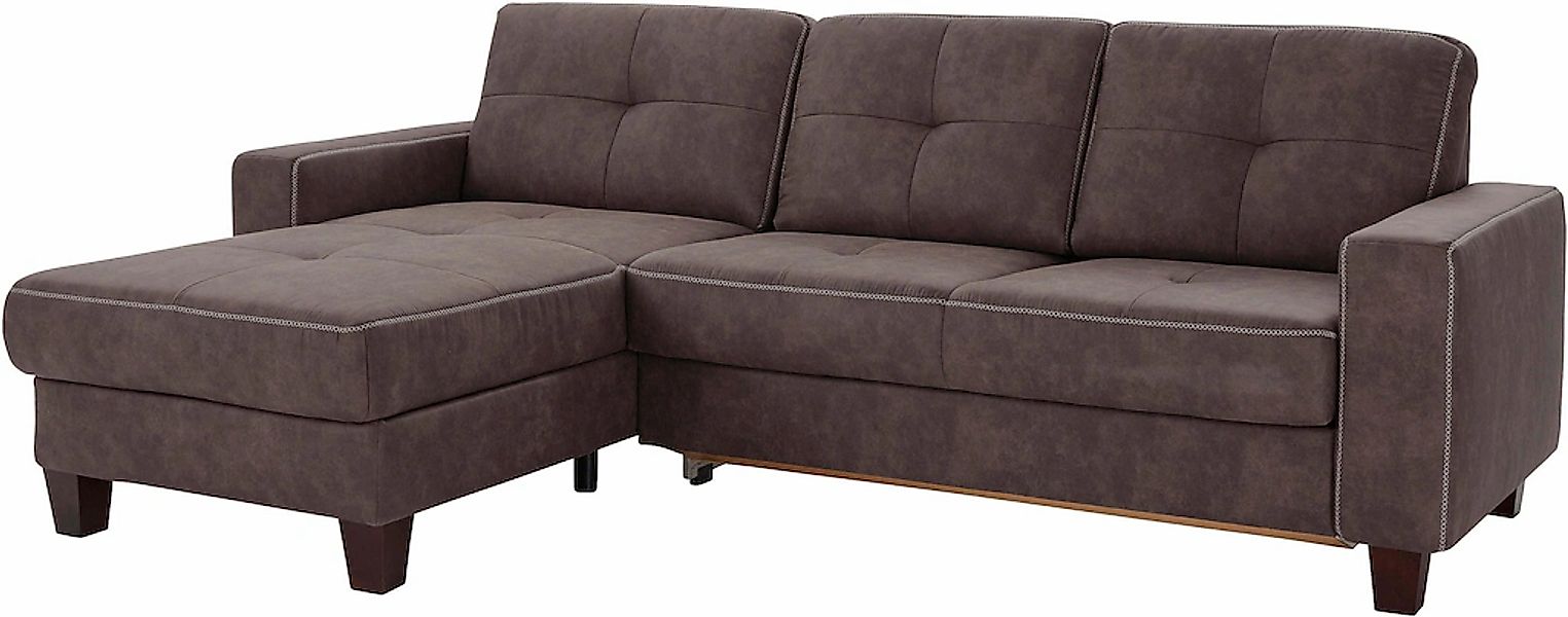 Places of Style Ecksofa "Varese", Kreuznaht in beige günstig online kaufen