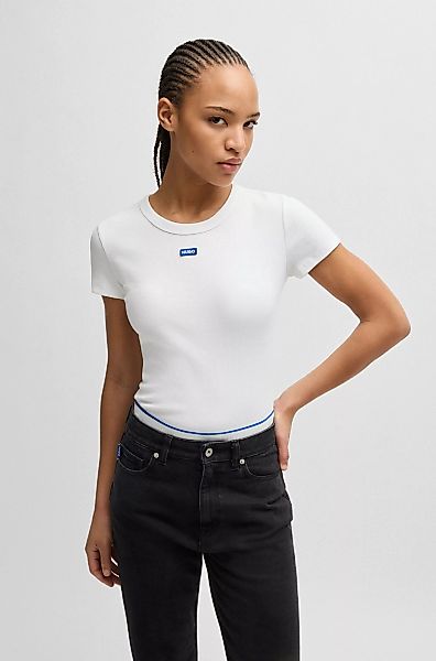HUGO Blue T-Shirt "Easy Tee", mit HUGO Aufnäher günstig online kaufen