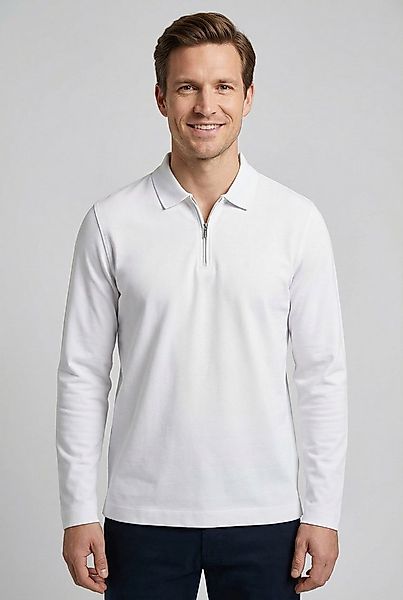 FYNCH-HATTON Langarmshirt normale Passform, mit Zipper, mit Hemdkragen, hüf günstig online kaufen