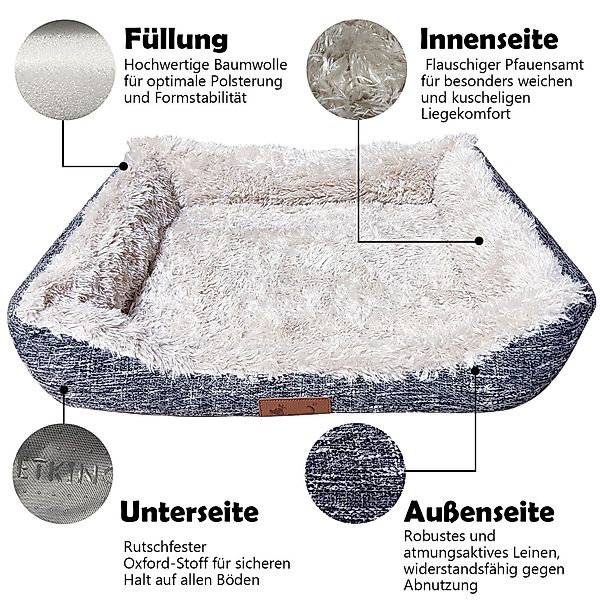 TopMeow Tierbett Hundebett mit Rand, Made günstig online kaufen