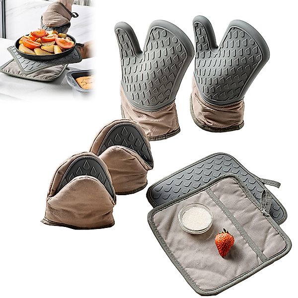 Refined Living Topflappen Ofenhandschuhe Topflappen Set günstig online kaufen