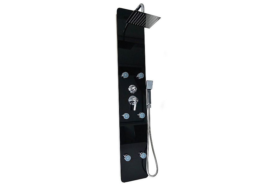 HOME DELUXE Duscharmatur Duschpaneel DIVE - Schwarz inkl. Tropenbrause und günstig online kaufen