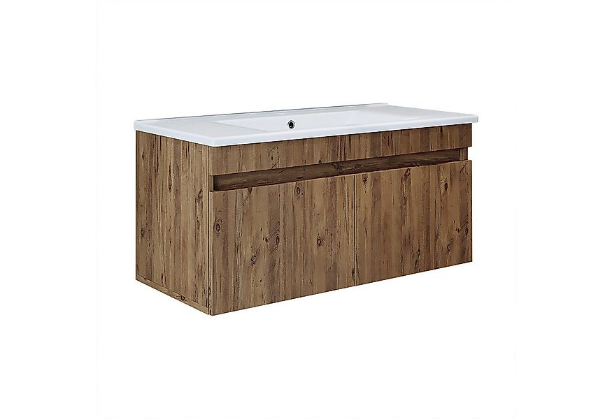 Roomart Badmöbel-Set, (Badmöbel ATRIA 100 cm in 4 Farben Unterschrank mit W günstig online kaufen