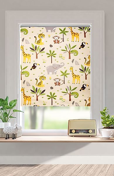 Lüttenhütt Rollo »Jungle«, Lichtschutz, Sichtschutz, ohne Bohren, freihänge günstig online kaufen