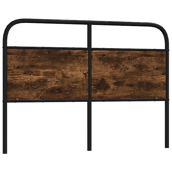 vidaXL Bett, Kopfteil Sonoma-Eiche 140 cm Stahl und Holzwerkstoff günstig online kaufen