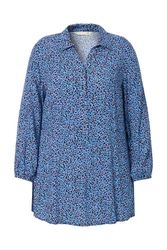 MIAMODA Hemdbluse Bluse A-Linie Leomuster Saum-Volant günstig online kaufen