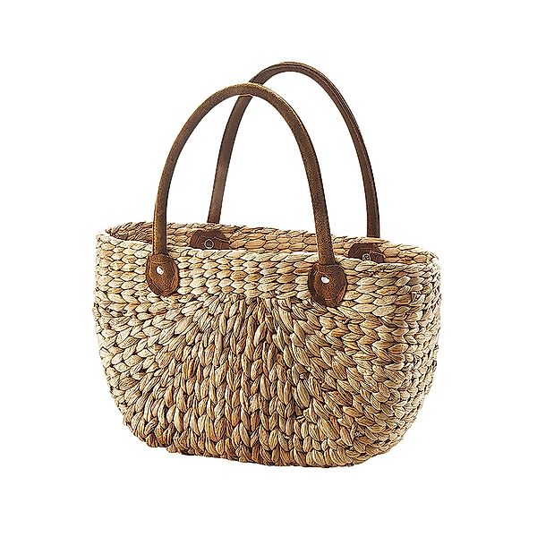 Kobolo Shopper Korbtasche aus Wasserhyazinthe natur günstig online kaufen