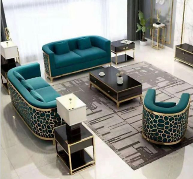 JVmoebel Sofa Sofagarnitur Couch 321 Sitz Textil Couchen Sofas Luxus Möbel günstig online kaufen