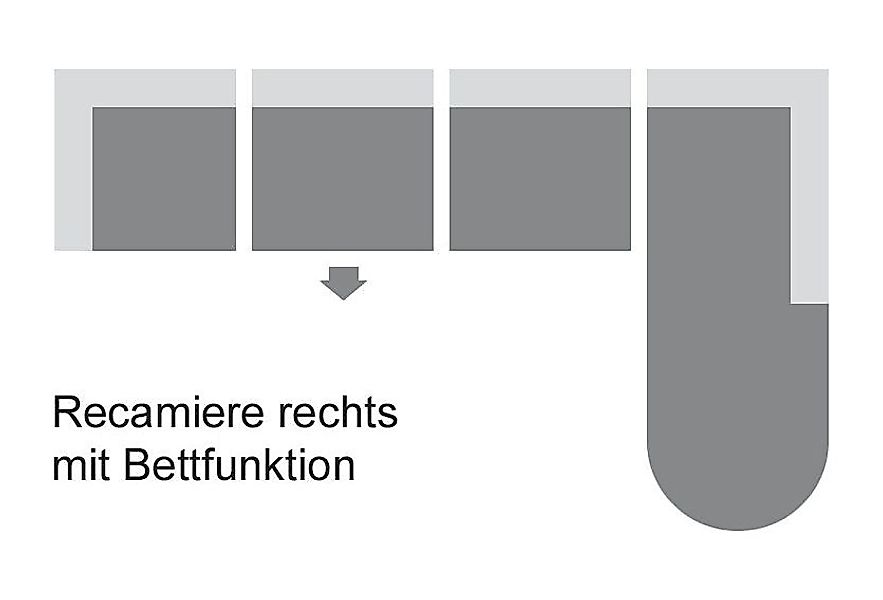 Home affaire Ecksofa »Budapest L-Form« wahlweise mit Bettfunktion, mit Reca günstig online kaufen