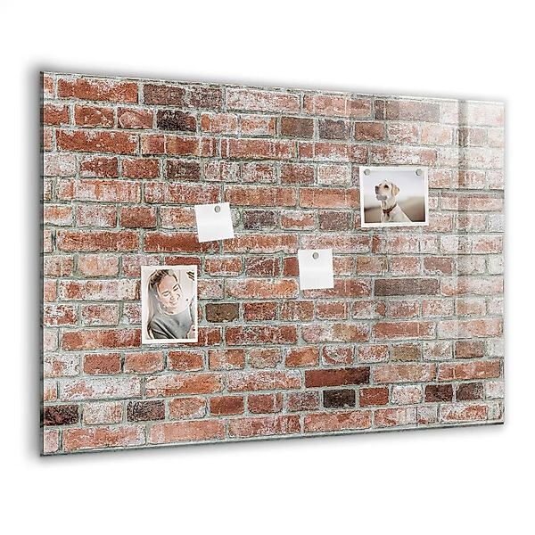 Tulup Magnettafel Glas Ziegelmauer 100x70 cm Magnettafel Zum Schreiben Weiß günstig online kaufen