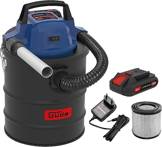 Güde Aschesauger AS 18-201-05, Inkl. Akku und Ladegerät, 15 Liter Behälter günstig online kaufen