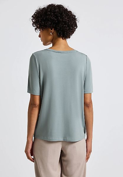 STREET ONE T-Shirt mit Glitzerstreifen günstig online kaufen