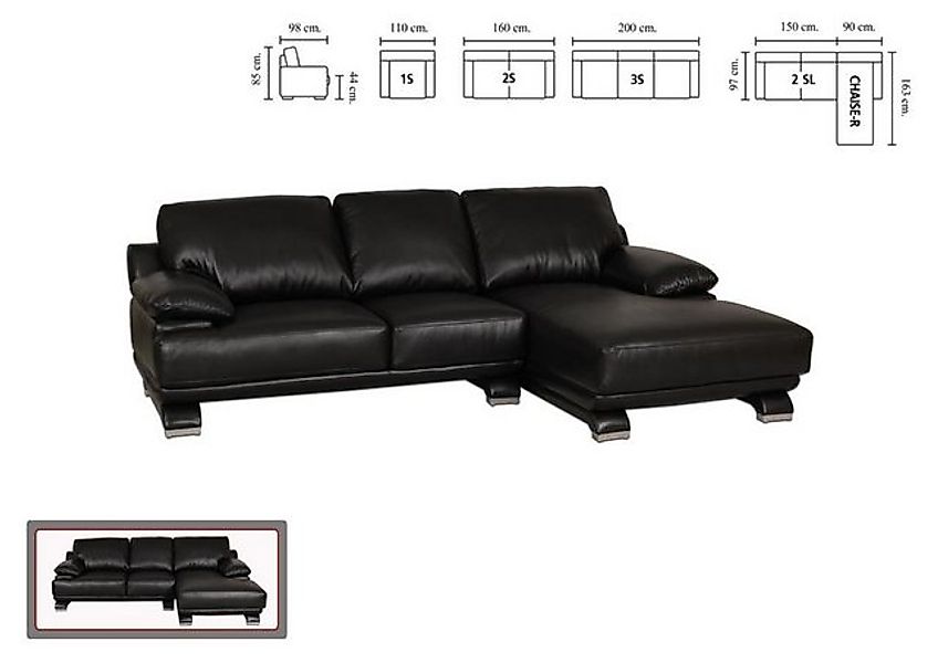 Salottini Ecksofa Designer Ecksofa Modell Gaudi Deluxe Eckcouch, 2 Teile, V günstig online kaufen
