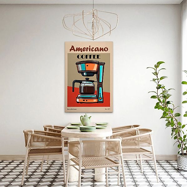 A.S. Création Leinwandbild "Americano - Wandbild Bunt Beige Orange Keilrahm günstig online kaufen