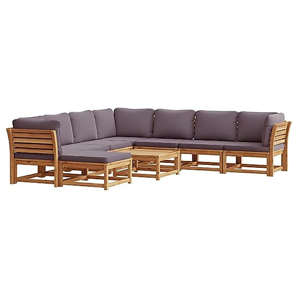 vidaXL Sofaelement 9-tlg. Garten-Lounge-Set mit Kissen günstig online kaufen