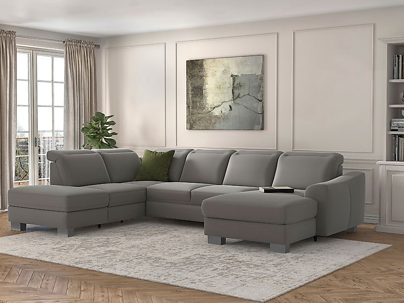 sit&more Wohnlandschaft »Dundee U-Form« mit Federkern und Edelstahlfüßen, w günstig online kaufen