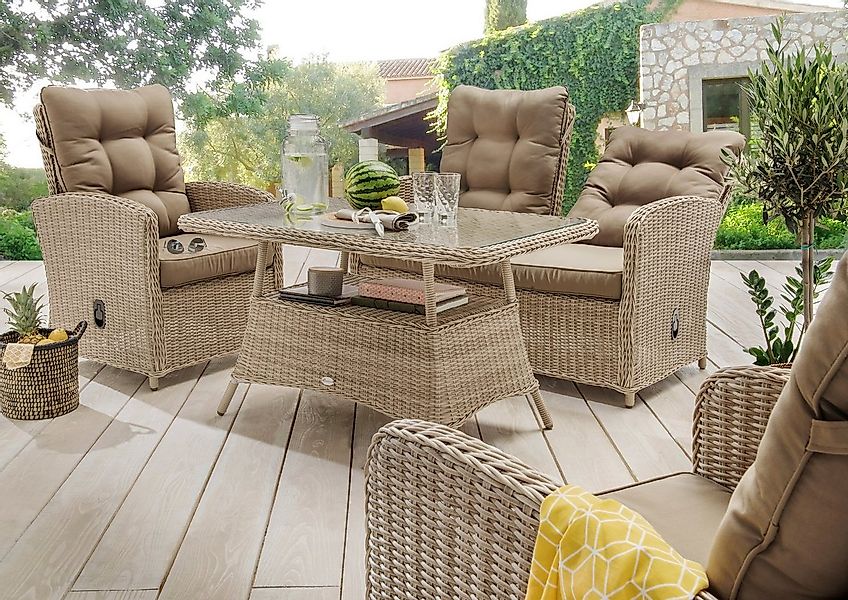 Destiny Gartenlounge-Set MERANO, (11-tlg., 1x 2er Sofa, 2x Sessel, 1x Tisch günstig online kaufen