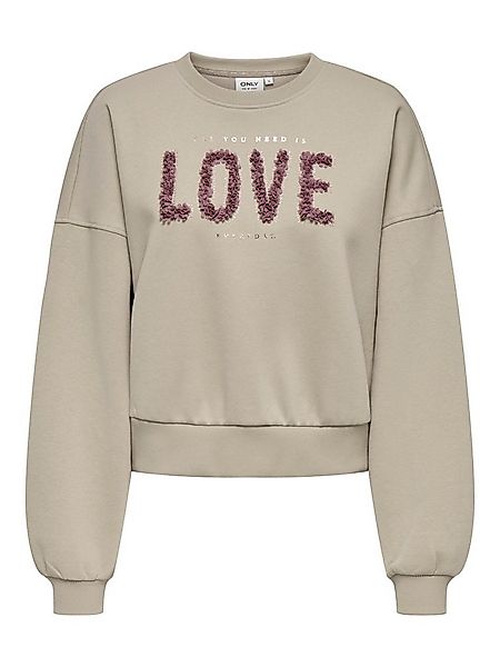 ONLY Sweatshirt ONLKIARA L/S O-NECK CHIFFON MIX SWT günstig online kaufen